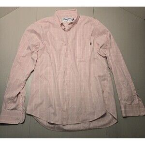 Chubbies Pale Pink Stripe Linen Cotton Blend Loop Collar Shirt Dad Fit Men's XL